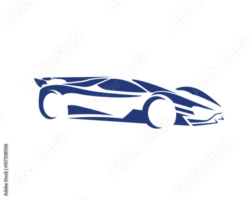 Modern Luxury Car Silhouette Logo