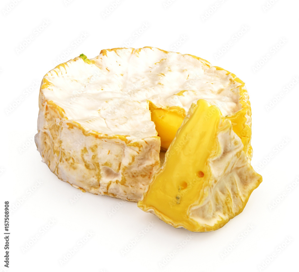 Fresh slice Camembert cheese natural Fresh slice Camembert cheese natural