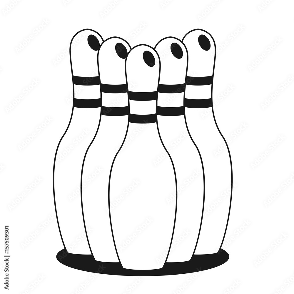 Bowling flat vector