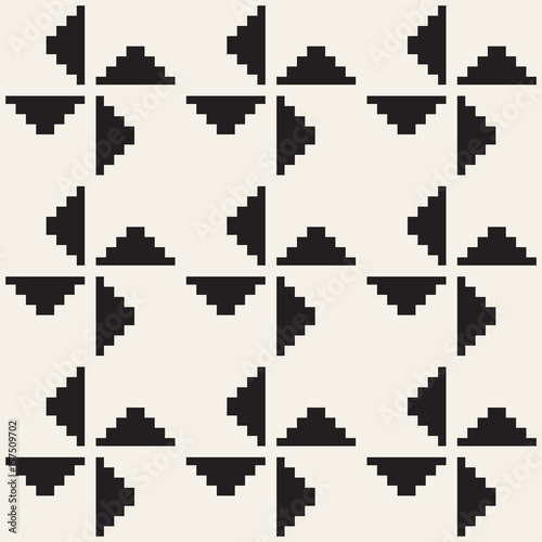 Shapes seamless pattern background. Stylish symmetric lattice.  Abstract geometric tiling mosaic