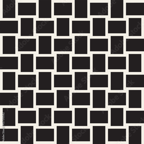 Shapes seamless pattern background. Stylish symmetric lattice.  Abstract geometric tiling mosaic