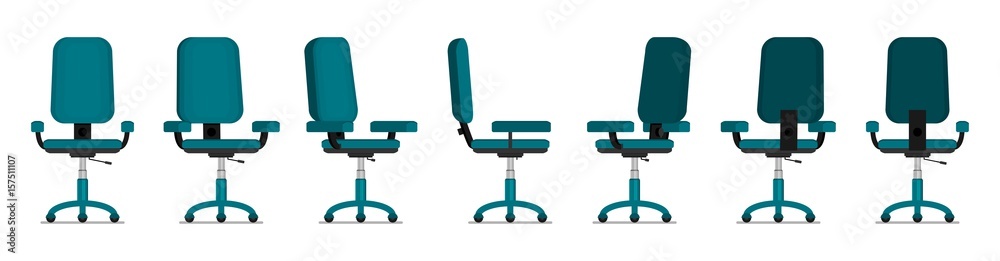 Office chair flat vector Office chair flat vector