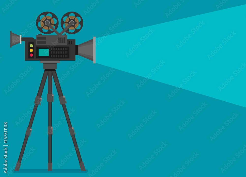 Obraz premium Video camera, flat design