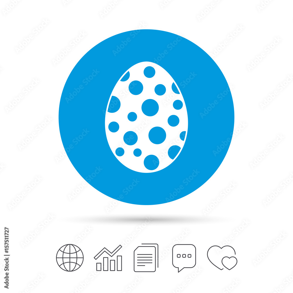 Easter egg sign icon. Easter tradition symbol. Easter egg sign icon. Easter tradition symbol.