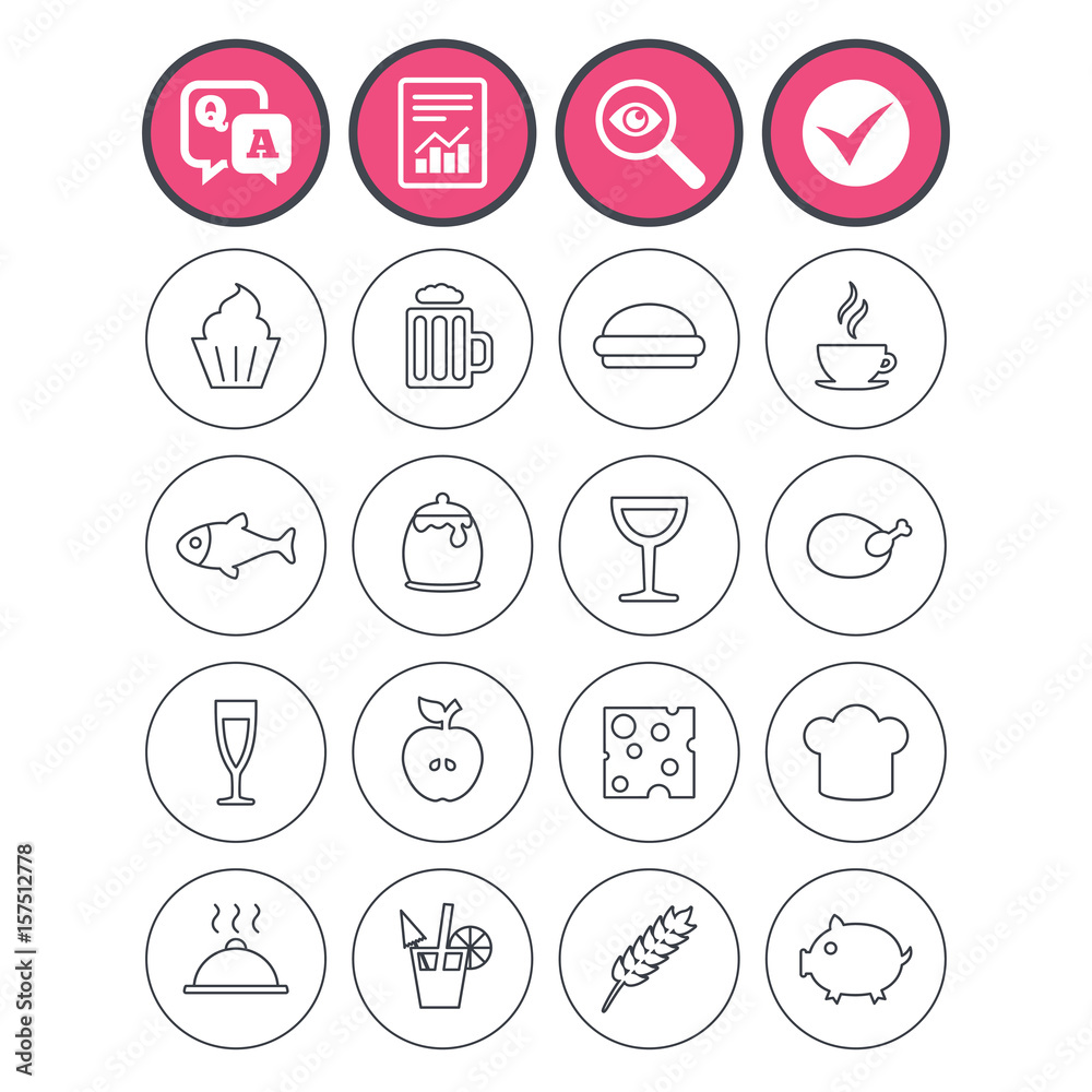 Food and Drinks icon. Beer, coffee and cocktail. Food and Drinks icon. Beer, coffee and cocktail.
