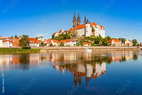 Meißen an der Elbe mit Blick auf den Burgberg