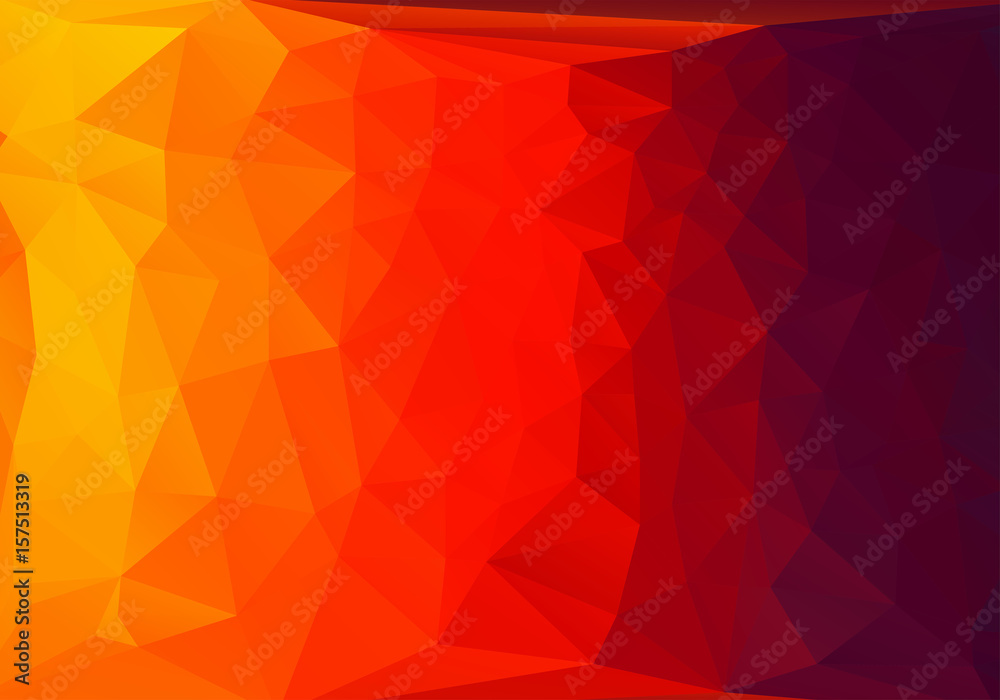 Red and yellow gradient polygonal abstract background Red and yellow gradient polygonal abstract background