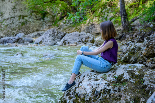 The girl at the river