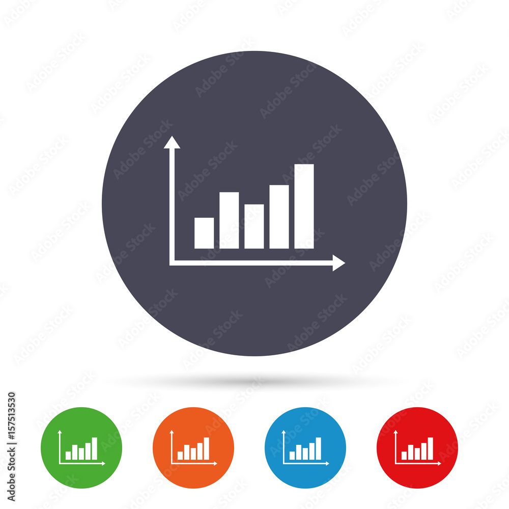Graph chart sign icon. Diagram symbol.