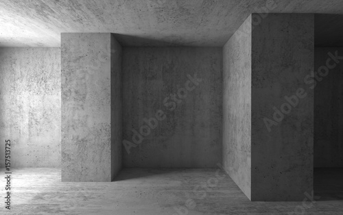 Abstract architectural background, empty 3d room