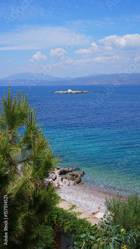 Photo of picturesque island of Hydra on a spring morning, Saronic Gulf, Greece photo