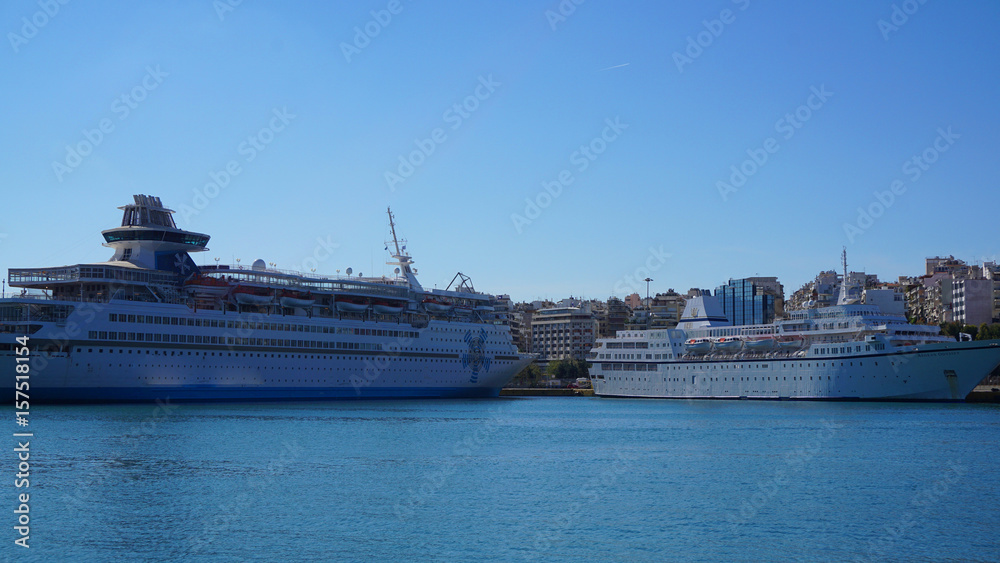 Photo of industrial zone in port of Peiraeus, Attica, Greece Photo of industrial zone in port of Peiraeus, Attica, Greece