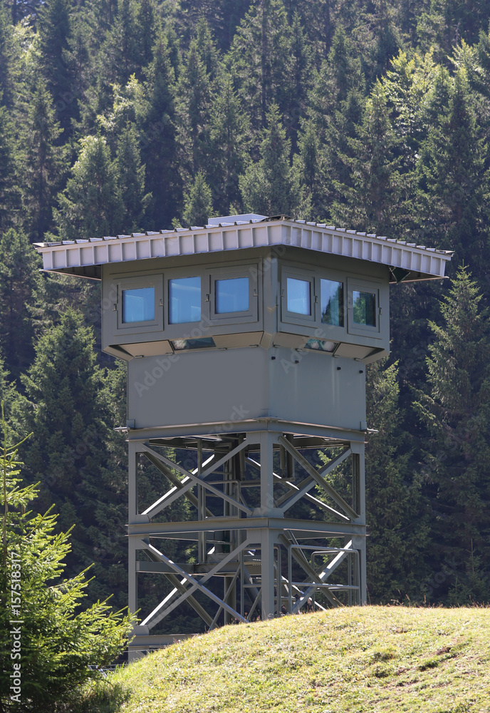 tower of a military camp for the supervision of the area