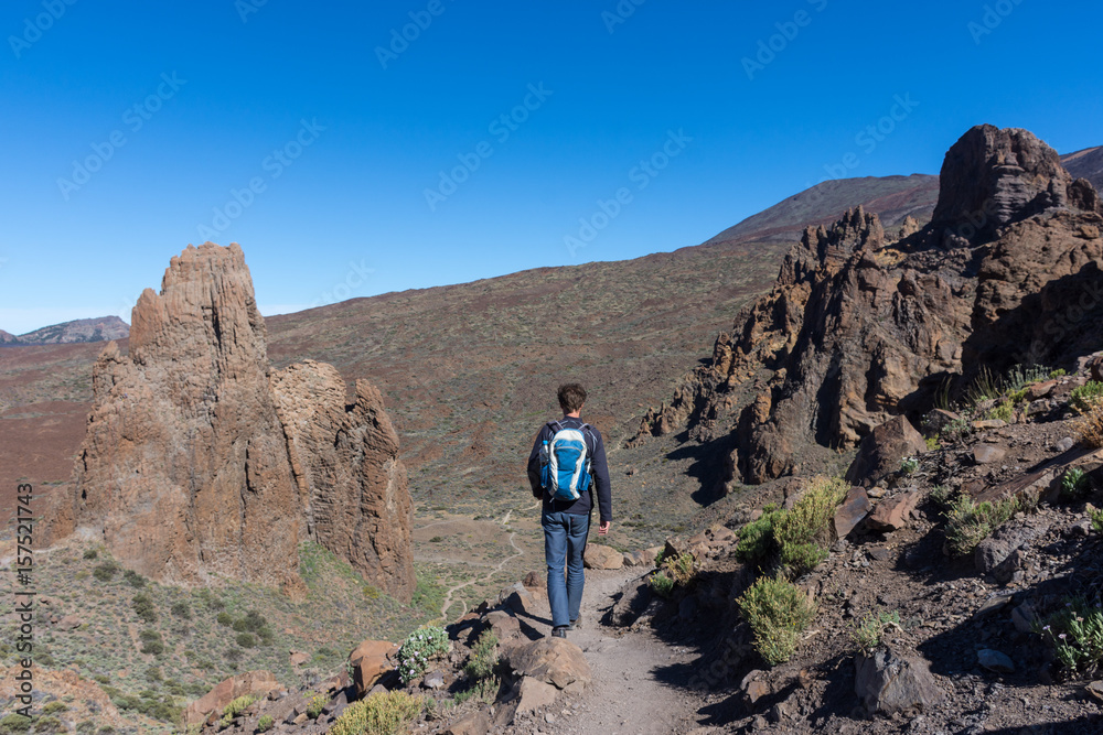 Randonnée dans la caldera des Cañadas, Teide, Tenerife
