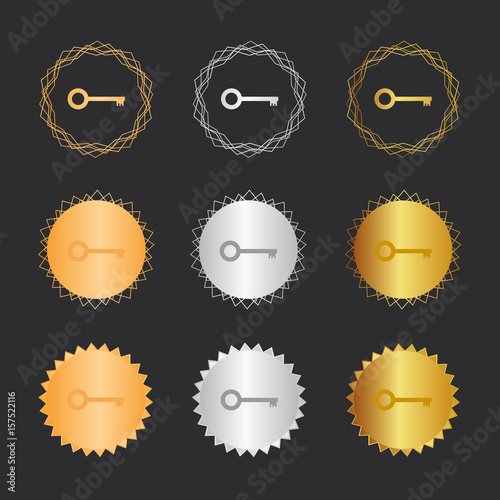 Schlüssel Geheimnis - Bronze, Silber, Gold Medaillen