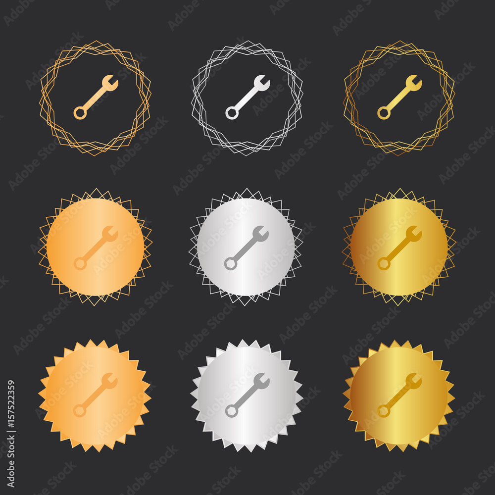 Maulschlüssel - Bronze, Silber, Gold Medaillen Maulschlüssel - Bronze, Silber, Gold Medaillen