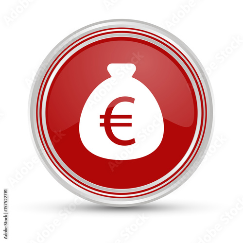 Roter Button - Geldsack Euro