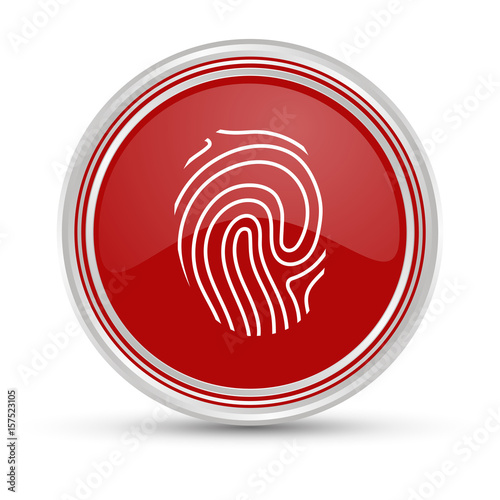 Roter Button - Fingerabdruck Identität