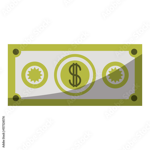 colorful silhouette of money bill icon without contour and shading vector illustration