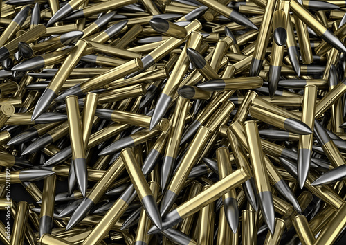 Rifle ammunition 3d illustration
