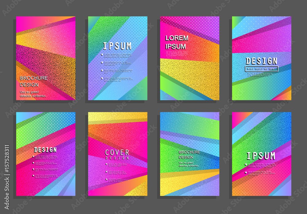 Covers with minimal design. Abstract backgrounds. Vector frame for text Modern Art graphics for hipsters