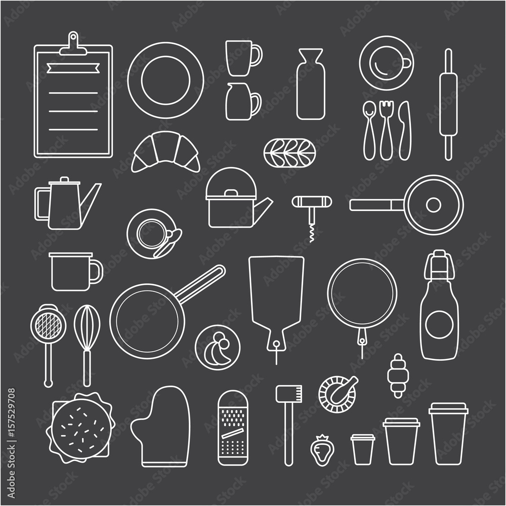 kitchen accessories icon kitchen accessories icon