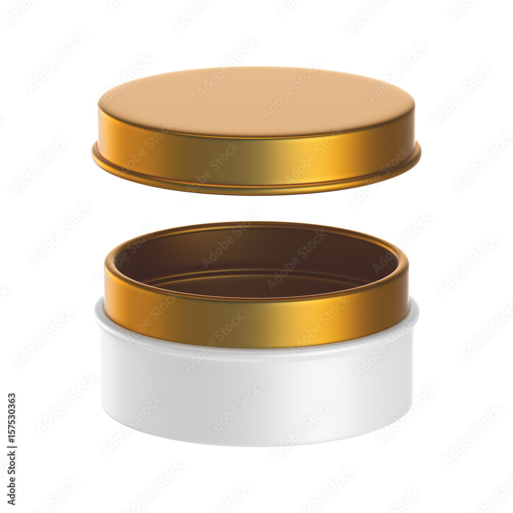 Metal box isolated on a white background, 3D rendering Metal box isolated on a white background, 3D rendering