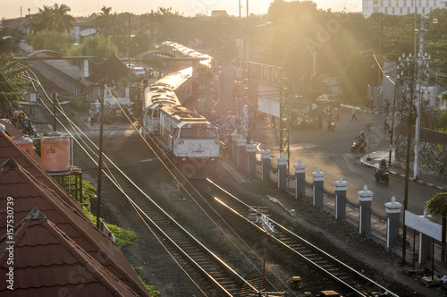 sunset train