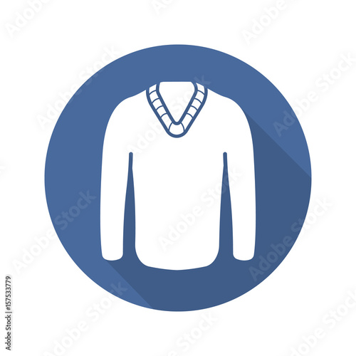 Sweater flat design long shadow icon