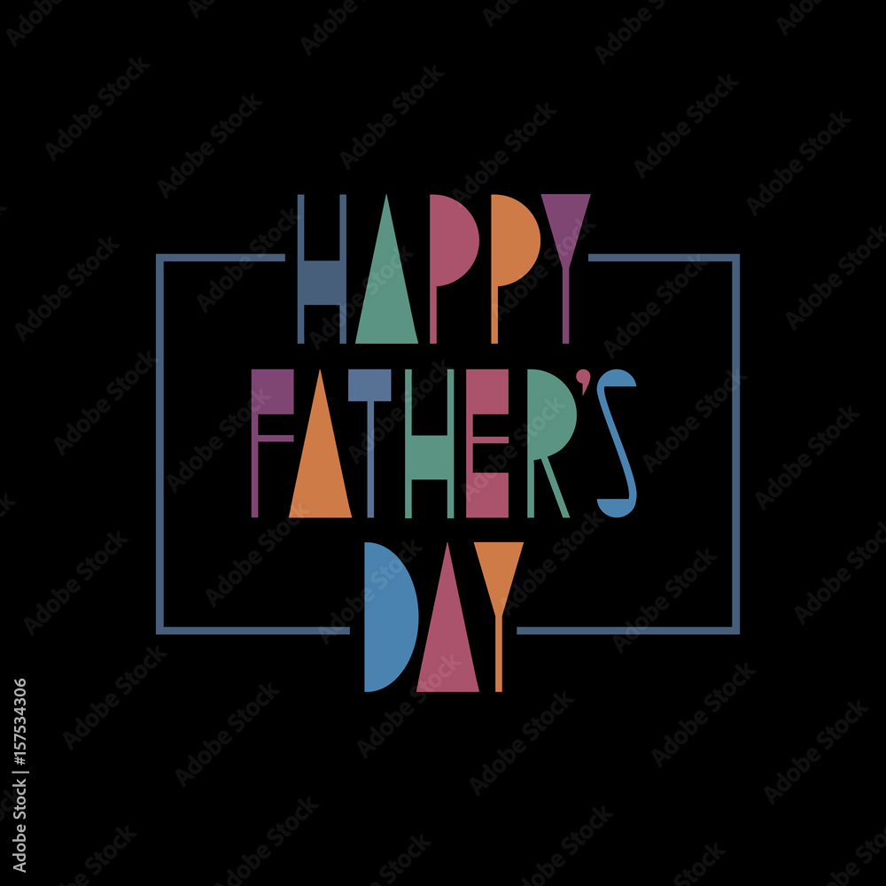 Happy Fathers Day creative stylish  greeting card