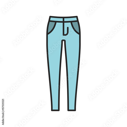 Women's skinny jeans color icon