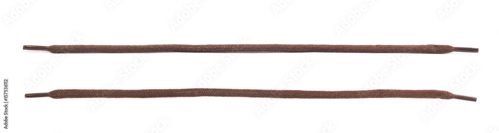 Single short shoelace isolated Single short shoelace isolated