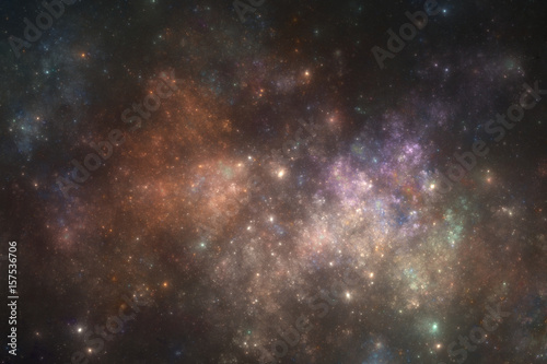 Deep space starfield, fantasy universe illustration