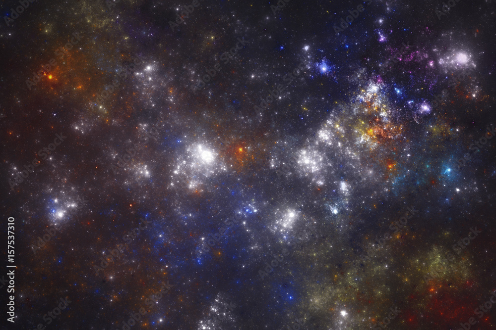 Obraz premium Deep space starfield, fantasy universe illustration