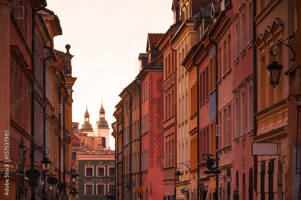 Architecture of the old city of Warsaw