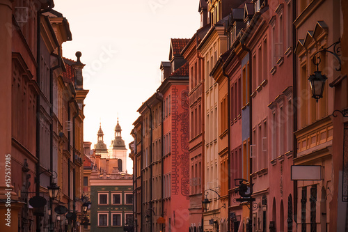 Architecture of the old city of Warsaw