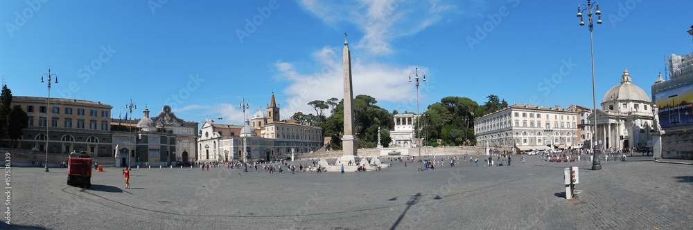 Roma - Foto panoramica di Piazza del Popolo