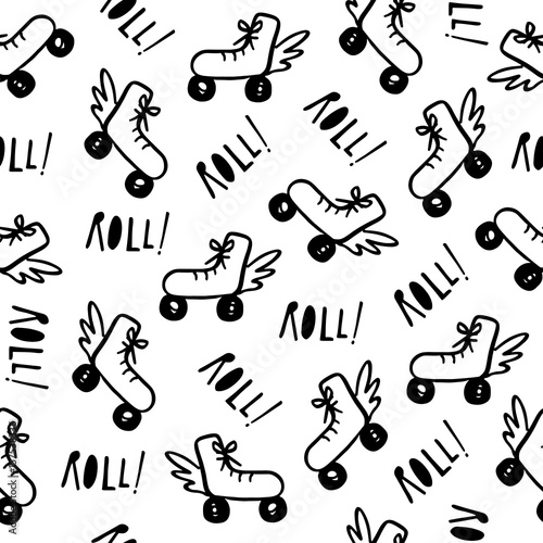 Roller Skates Seamless Pattern © tanaya