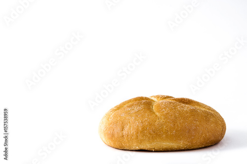Baked bread isolated on white background 