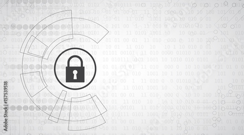 Cyber security and information or network protection. Future technology web services for business and internet project