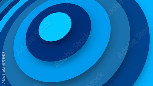 Blue concentric rings 3D re...