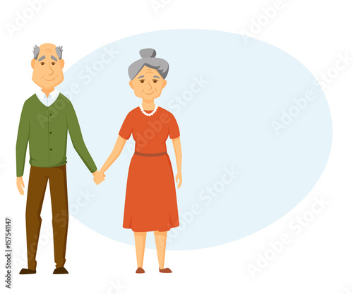 Happy old couple