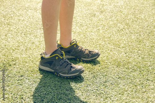 The boy in the stadium. Cardio for health. Sports lifestyle. © tesphoto