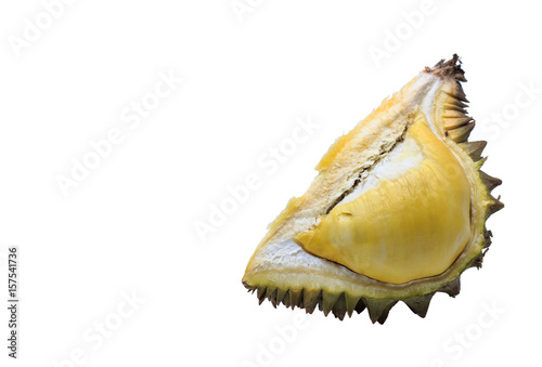 durian mon thong is king of fruits durian on white background