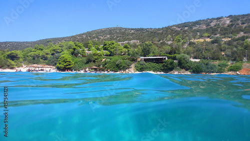 Photo from Agia Marina bay on a sunny summer morning  Marathonas  Attica  Greece