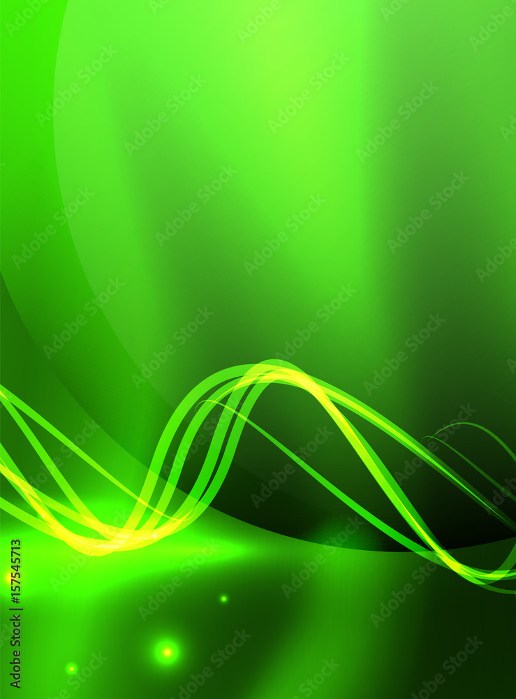 Obraz premium Glowing shiny wave background