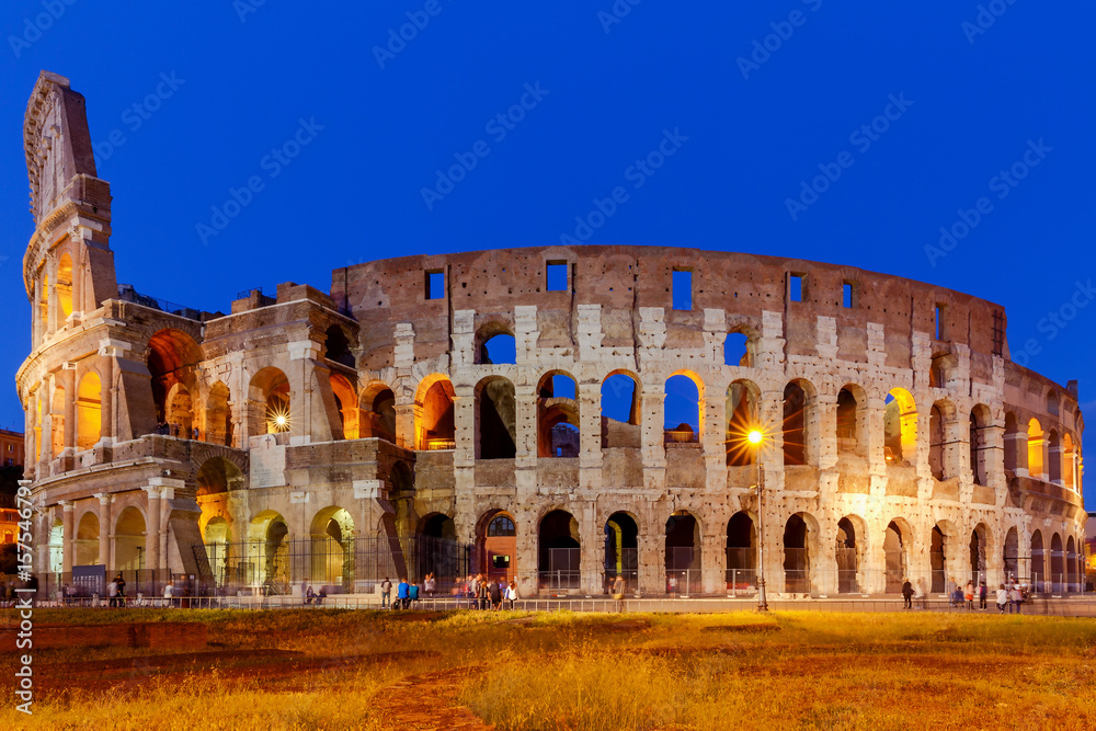 Rome. Coliseum at sunset.
