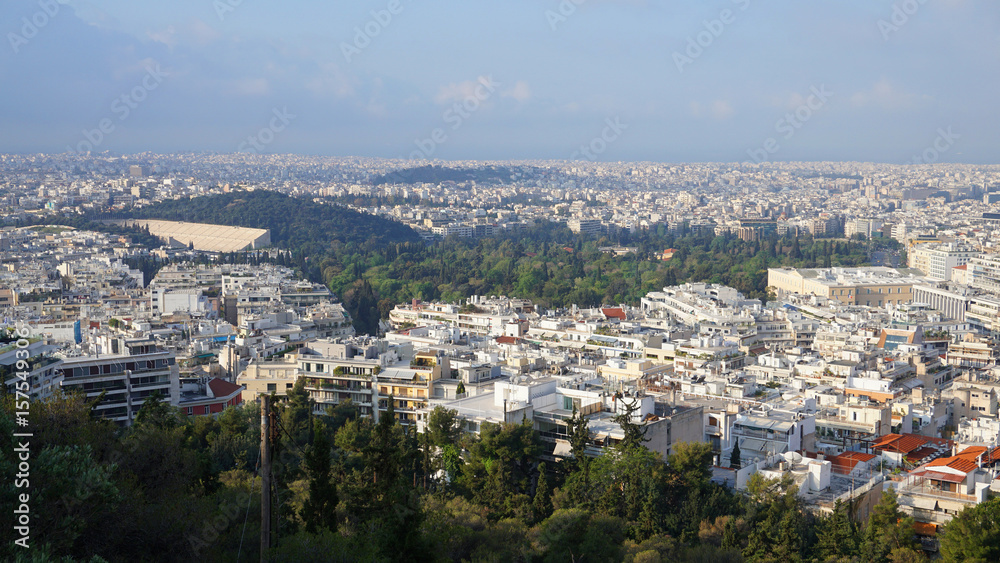 Photo from Lycabettus hill with panoramic view to Athens, Attica, Greece Photo from Lycabettus hill with panoramic view to Athens, Attica, Greece