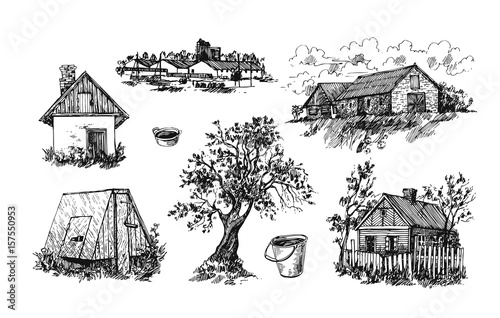 illustration eco farm