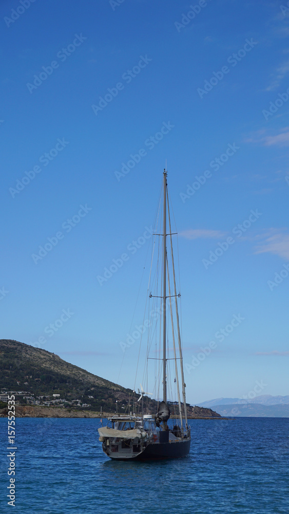 Spring photo from Porto Rafti with clear water beaches, Mesogeia, Attica, Greece Spring photo from Porto Rafti with clear water beaches, Mesogeia, Attica, Greece